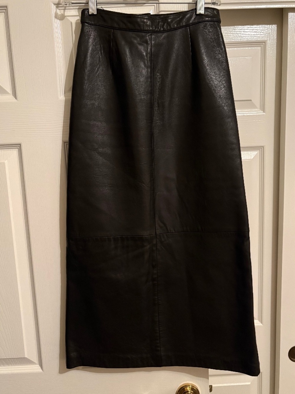 Vintage Leather Pencil Skirt